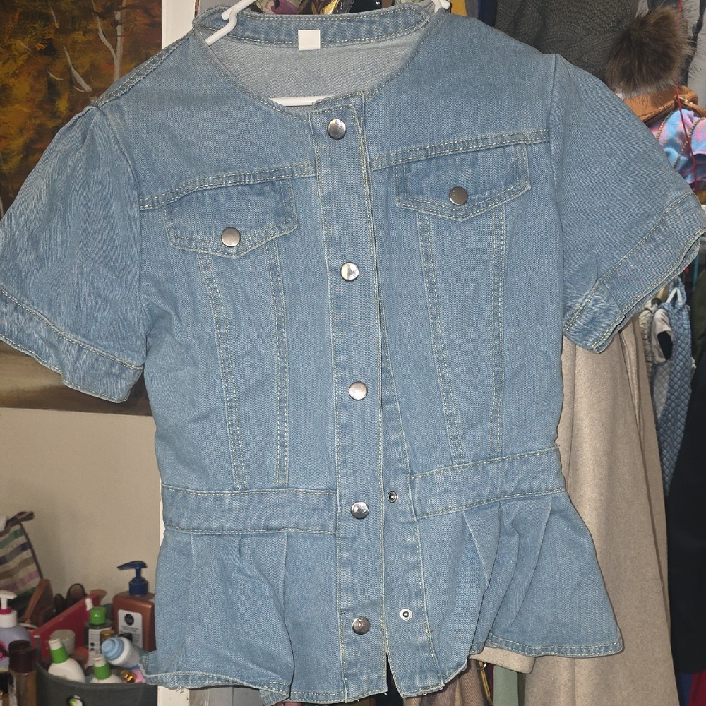 SHEIN Light Blue Denim Jacket